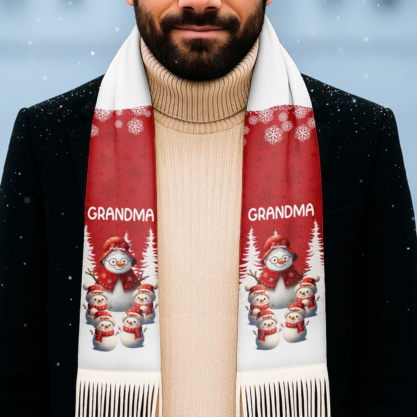 To Grandma Wishing You A Warm Cozy Christmas Snowmen