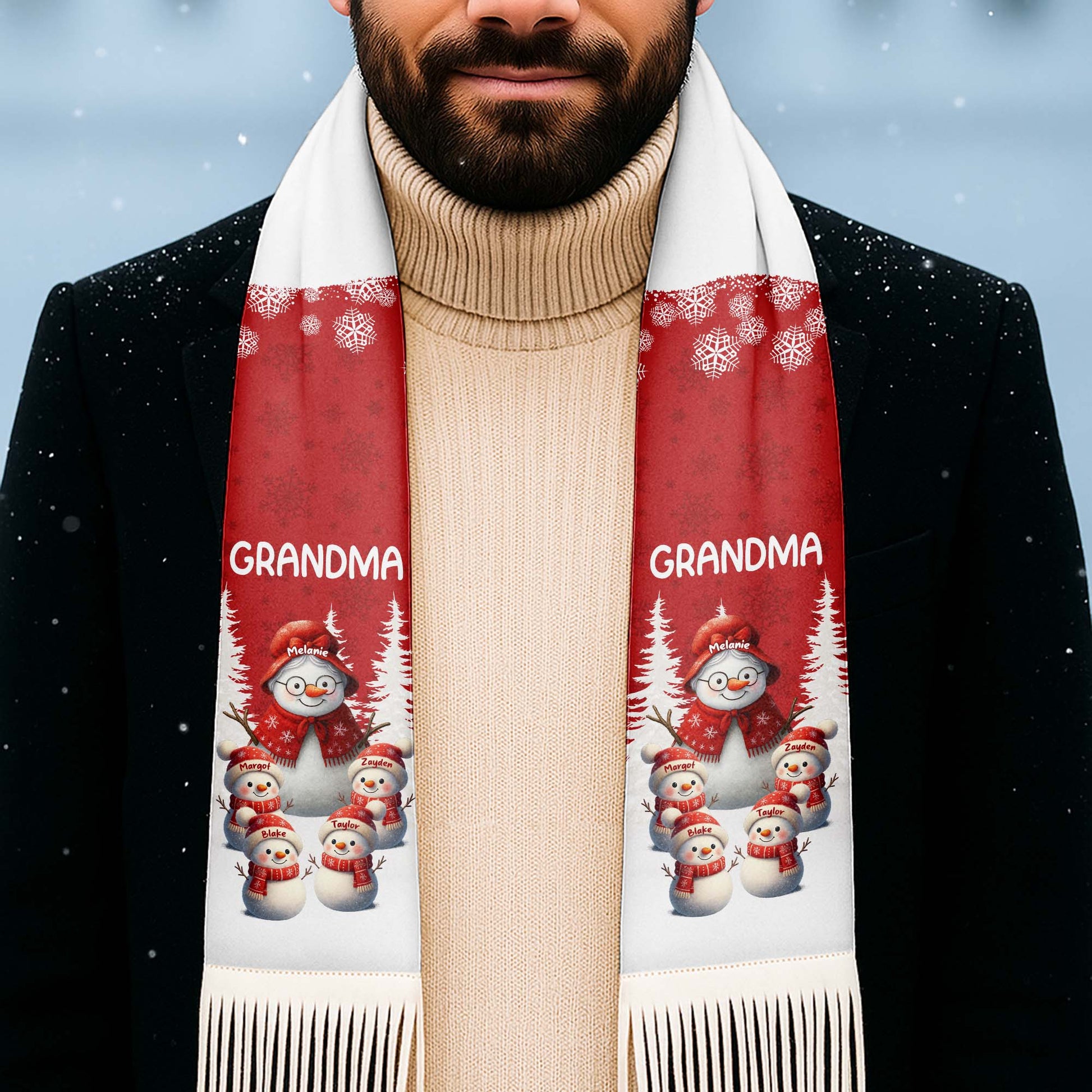 To Grandma Wishing You A Warm Cozy Christmas Snowmen