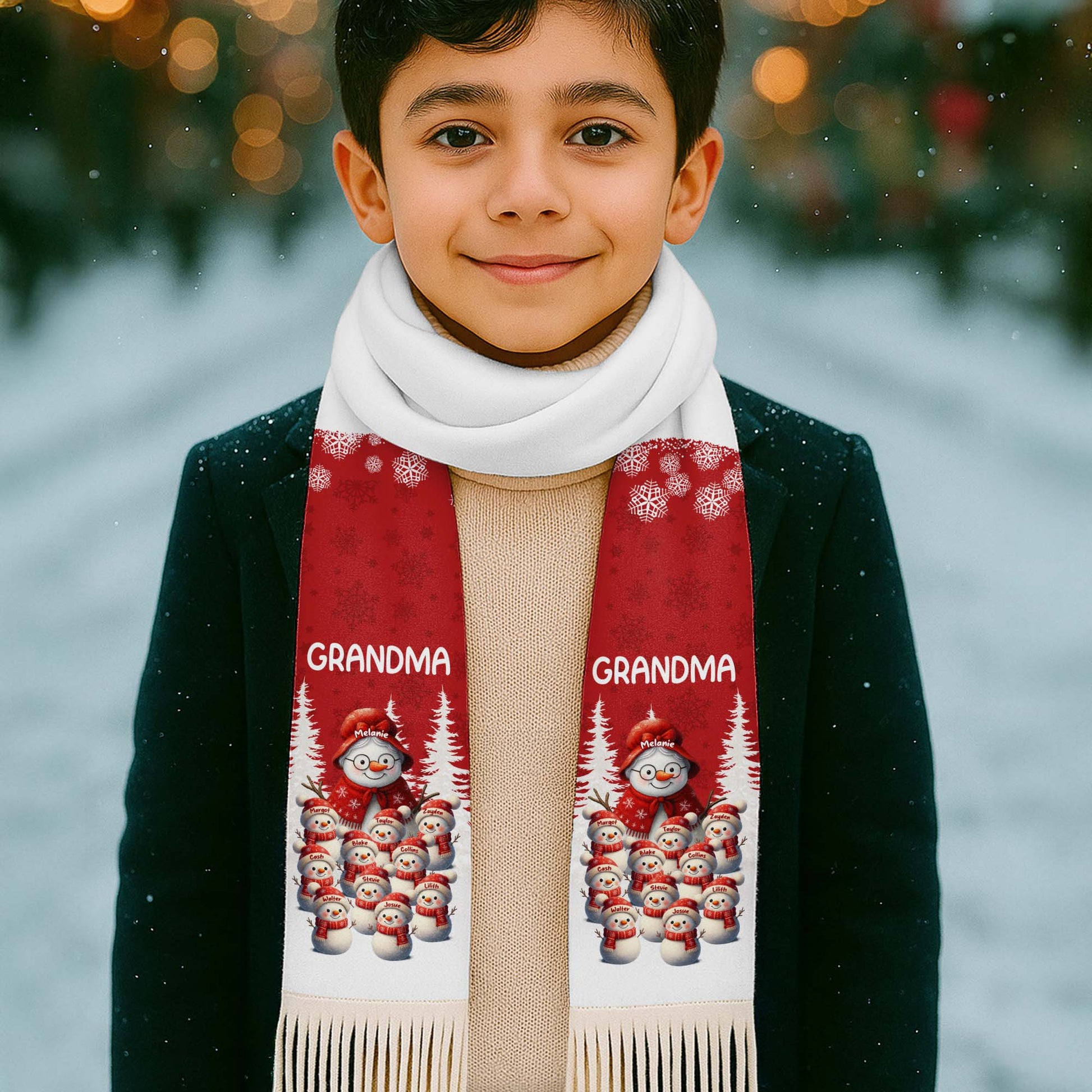 To Grandma Wishing You A Warm Cozy Christmas Snowmen