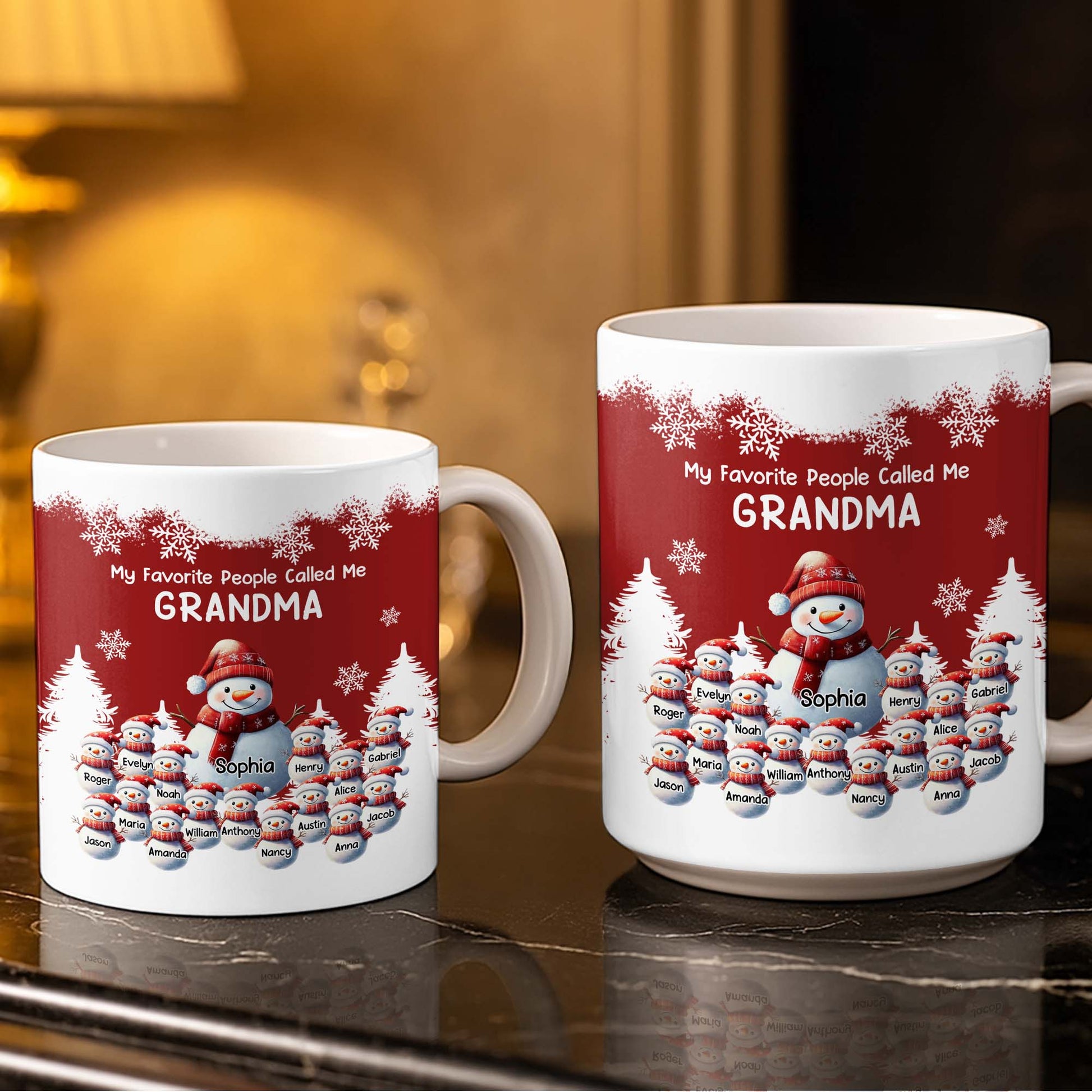 My Favorite People Called Me Grandma Christmas Mug