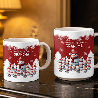 My Favorite People Called Me Grandma Christmas Mug