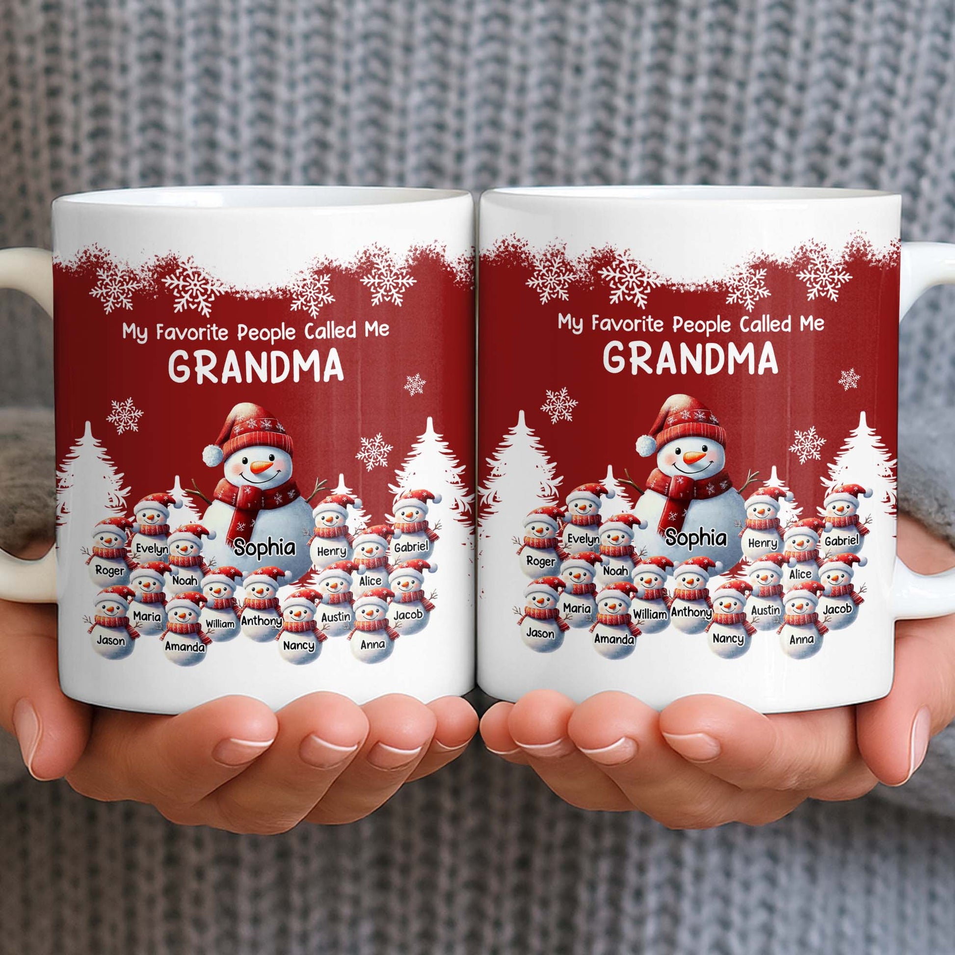 My Favorite People Called Me Grandma Christmas Mug