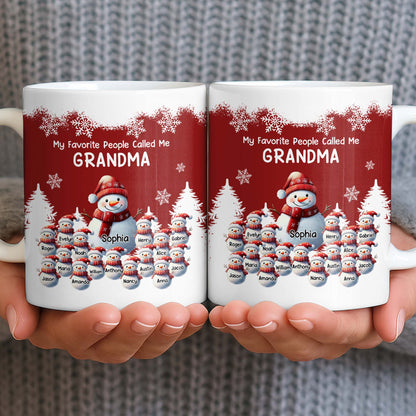 My Favorite People Called Me Grandma Christmas Mug