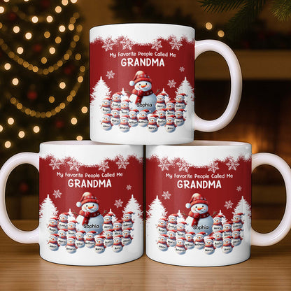 My Favorite People Called Me Grandma Christmas Mug