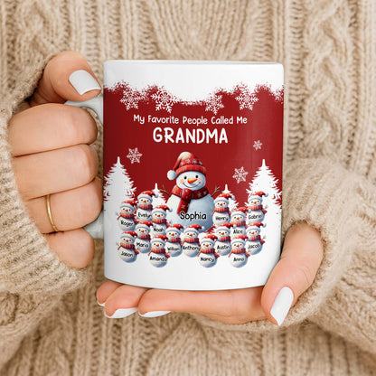 My Favorite People Called Me Grandma Christmas Mug