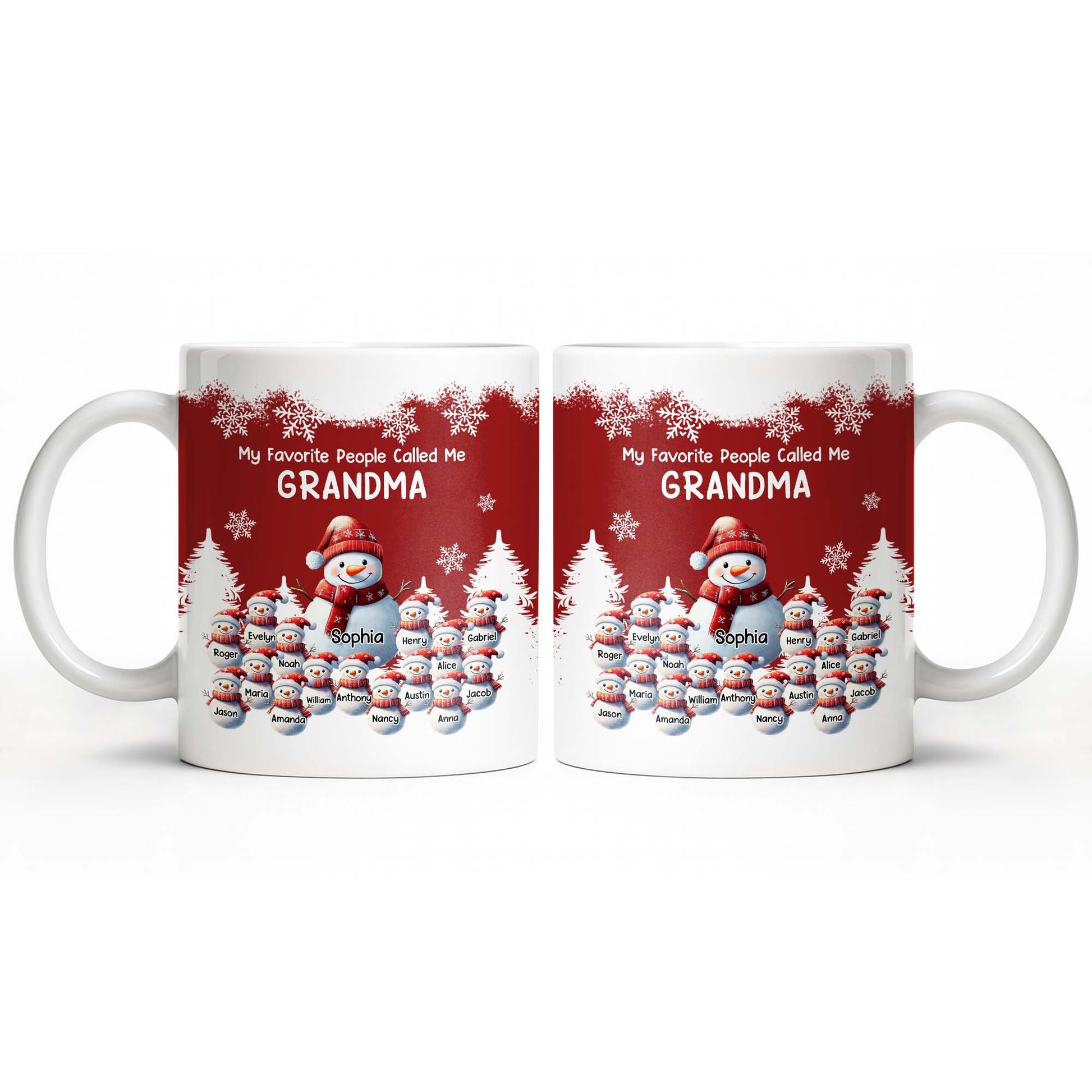 My Favorite People Called Me Grandma Christmas Mug