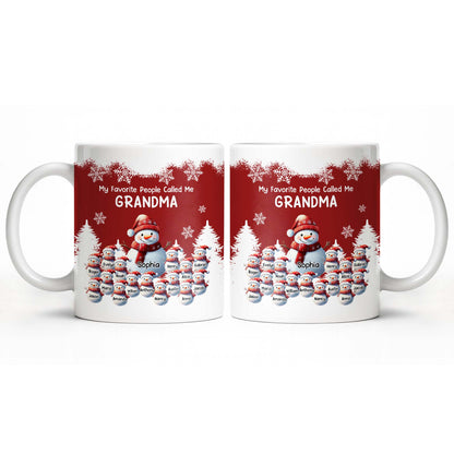 My Favorite People Called Me Grandma Christmas Mug