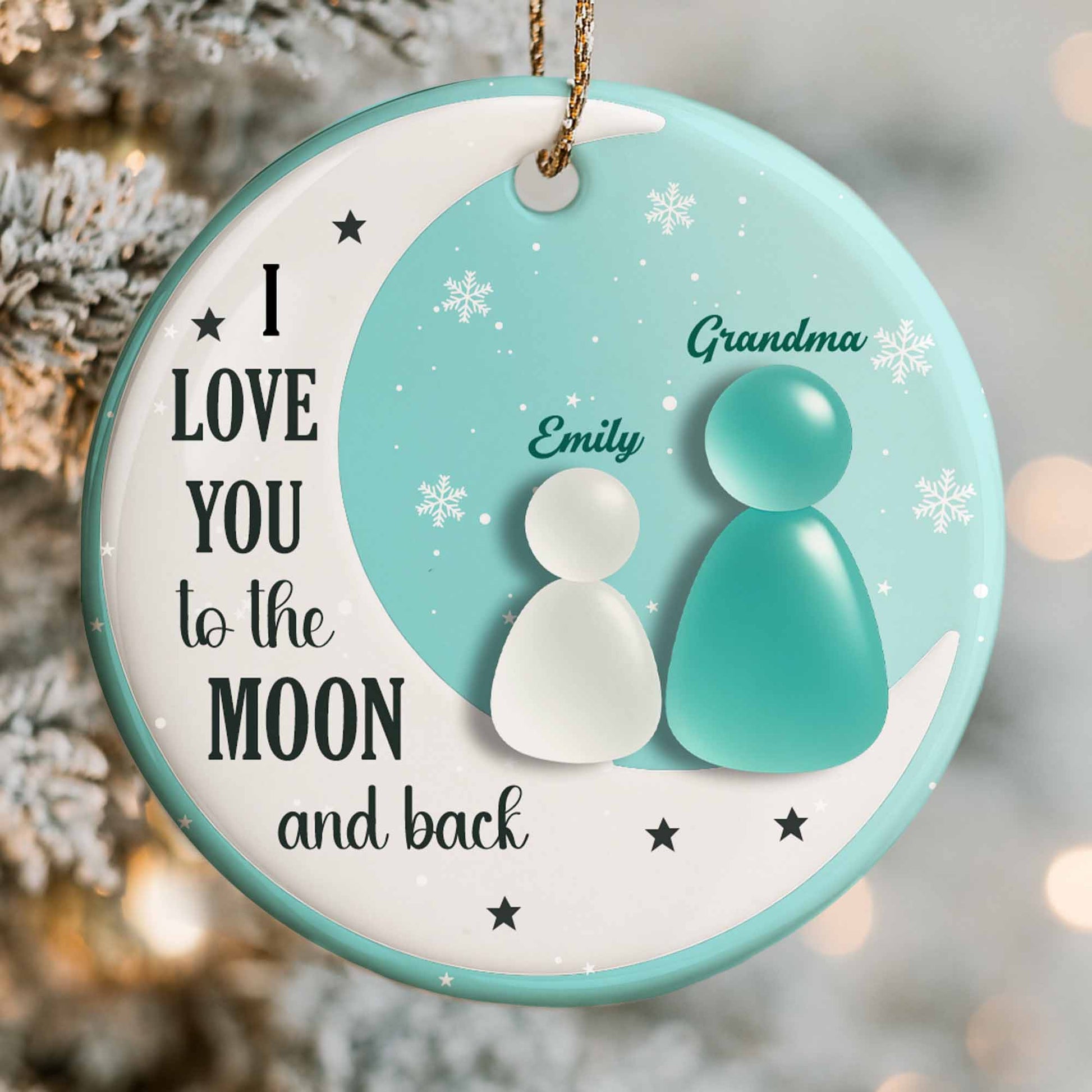 I Love You To The Moon And Back With Moon And Stars