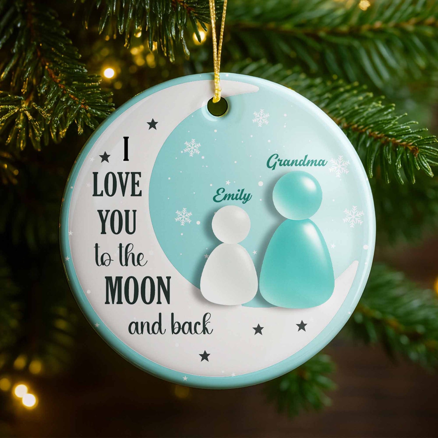 I Love You To The Moon And Back With Moon And Stars