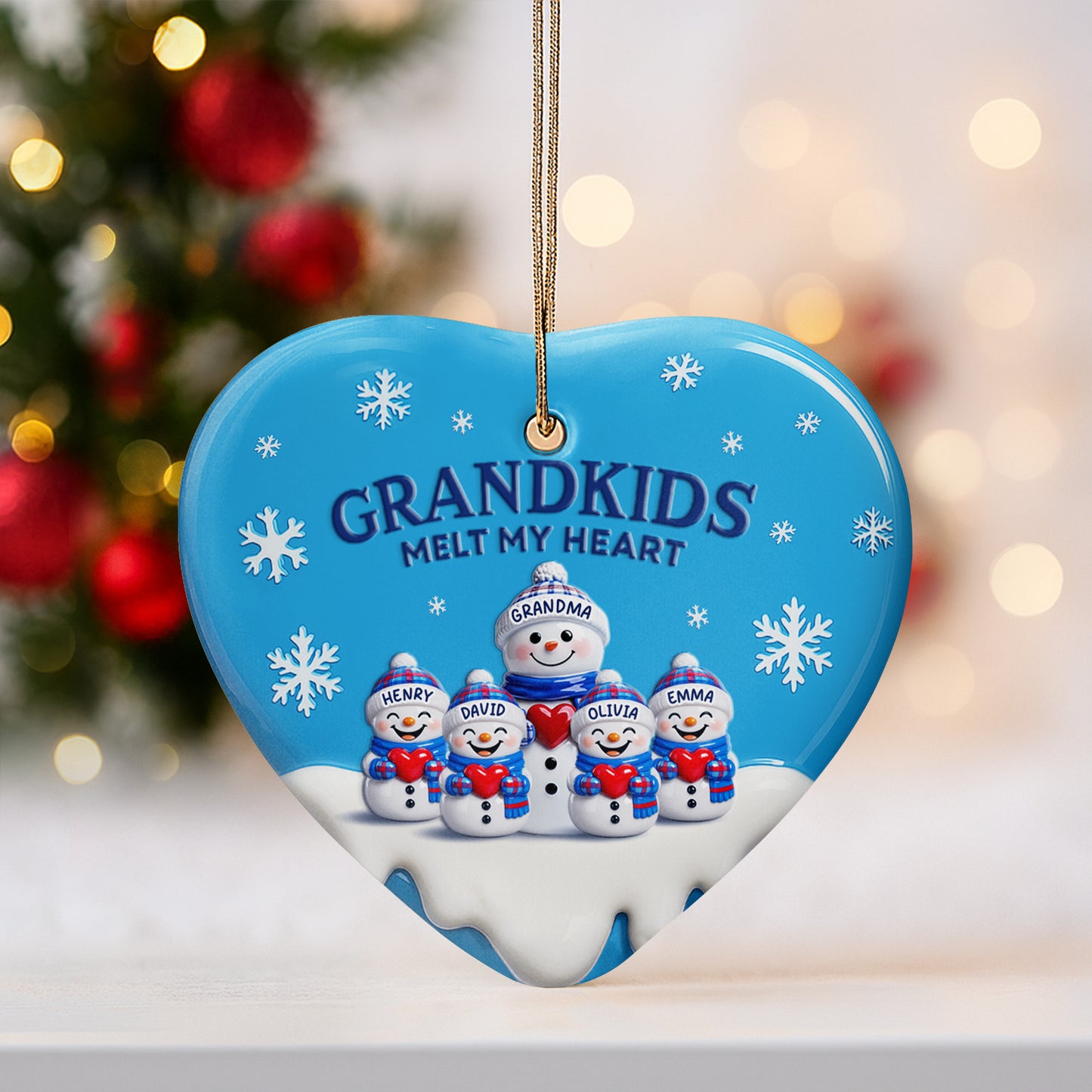 Grandkids Melt My Heart With Snowmen And Snowflakes