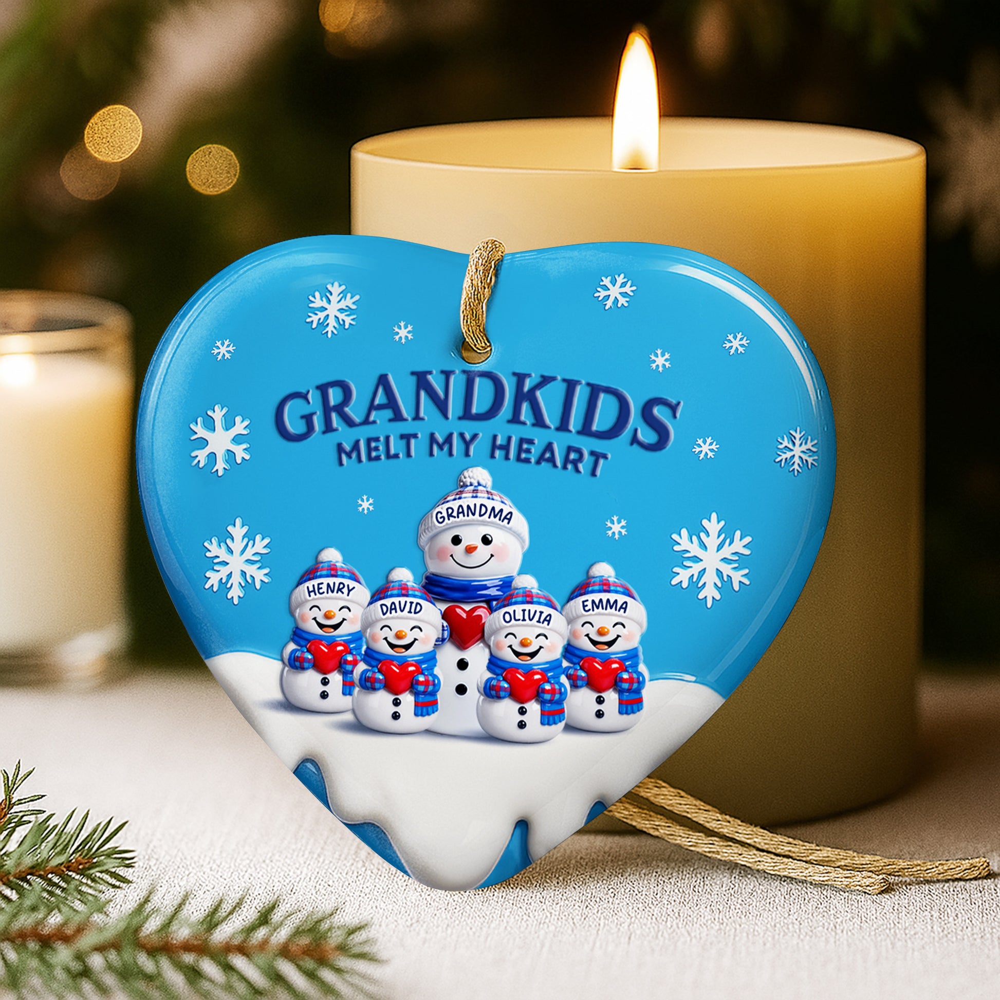 Grandkids Melt My Heart With Snowmen And Snowflakes