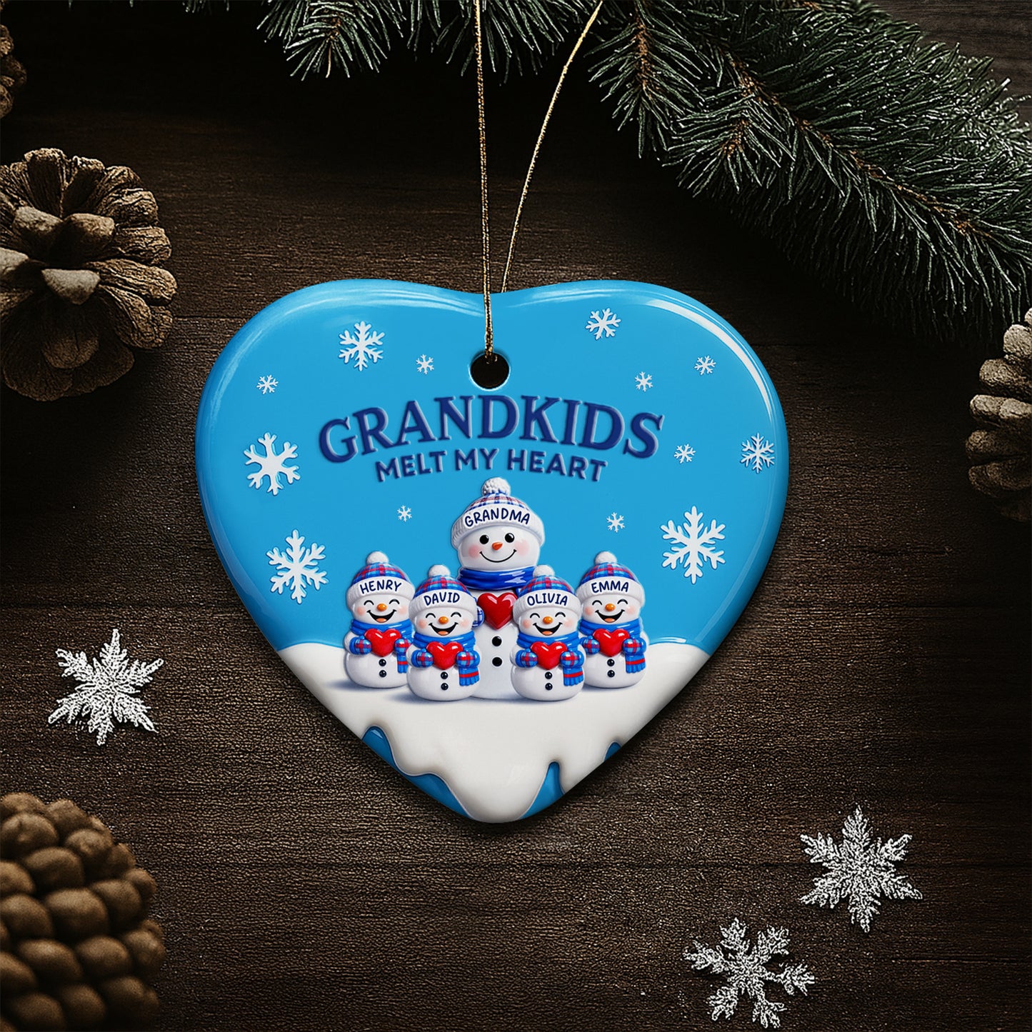 Grandkids Melt My Heart With Snowmen And Snowflakes