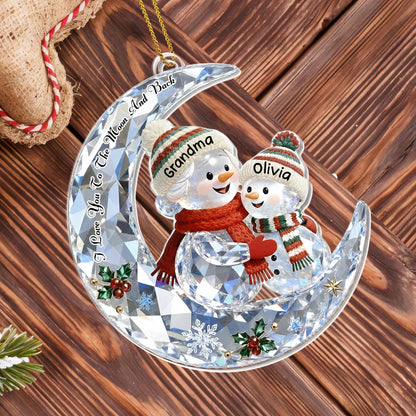 I Love You To The Moon And Back With Snowmen And Moon