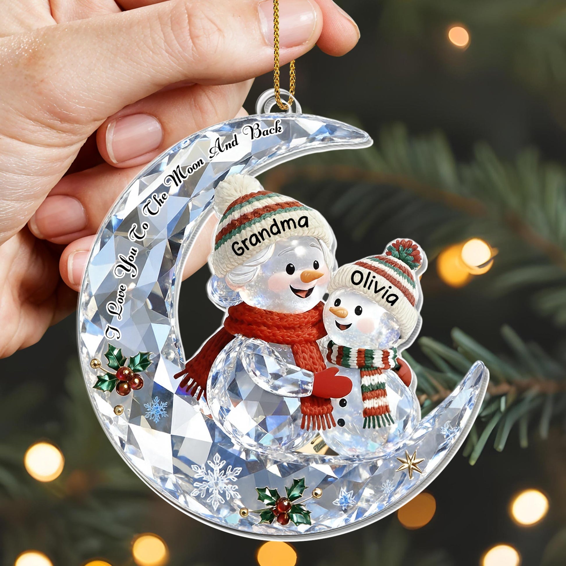 I Love You To The Moon And Back With Snowmen And Moon