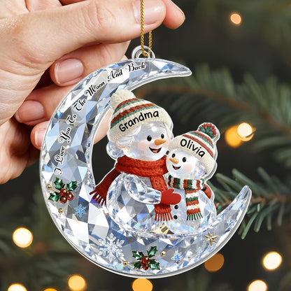 I Love You To The Moon And Back With Snowmen And Moon