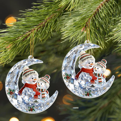 I Love You To The Moon And Back With Snowmen And Moon