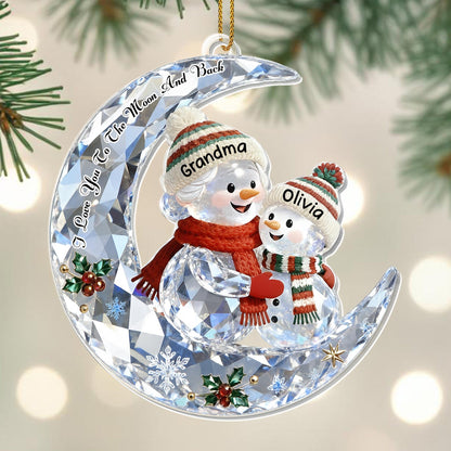 I Love You To The Moon And Back With Snowmen And Moon