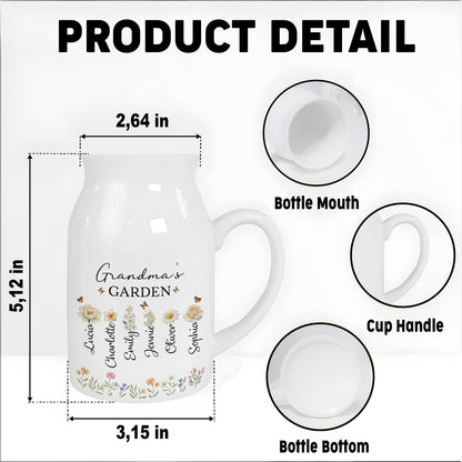 Grandma's Garden With Flowers And Bees