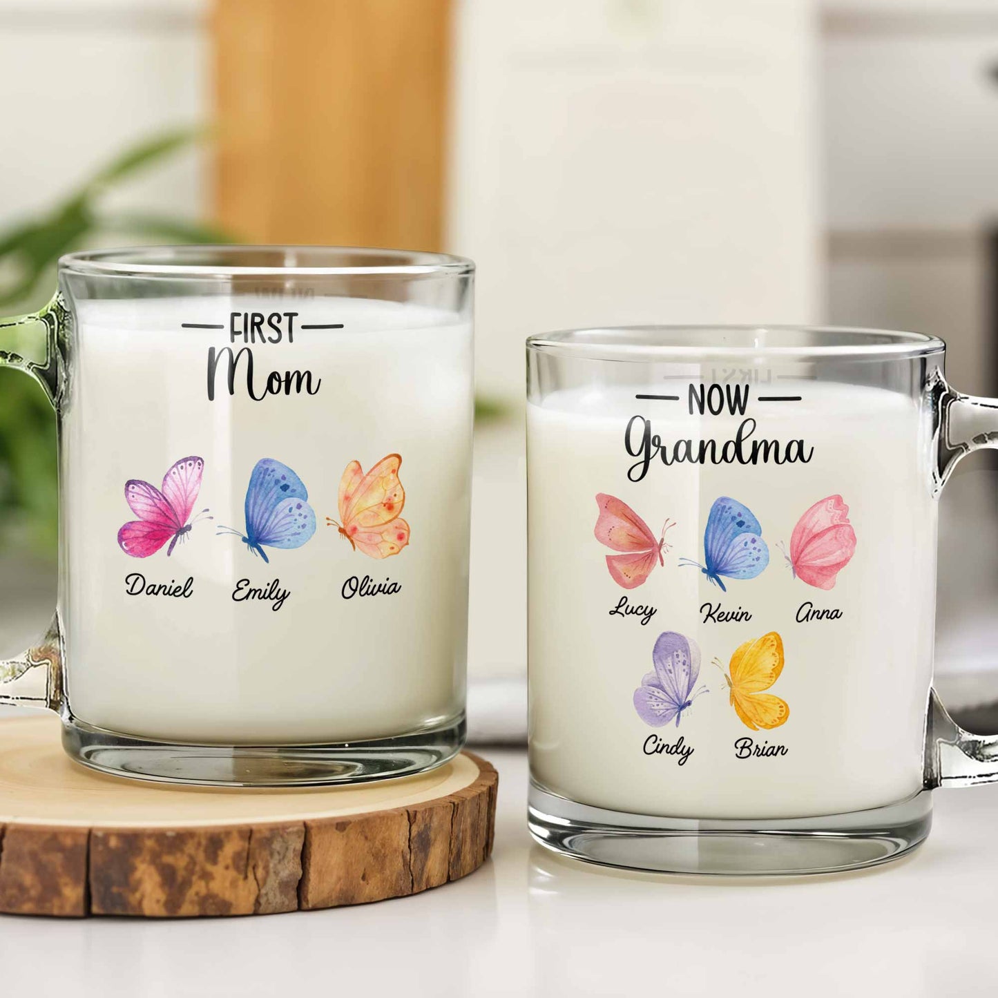 First Mom, Now Grandma Butterflies Design