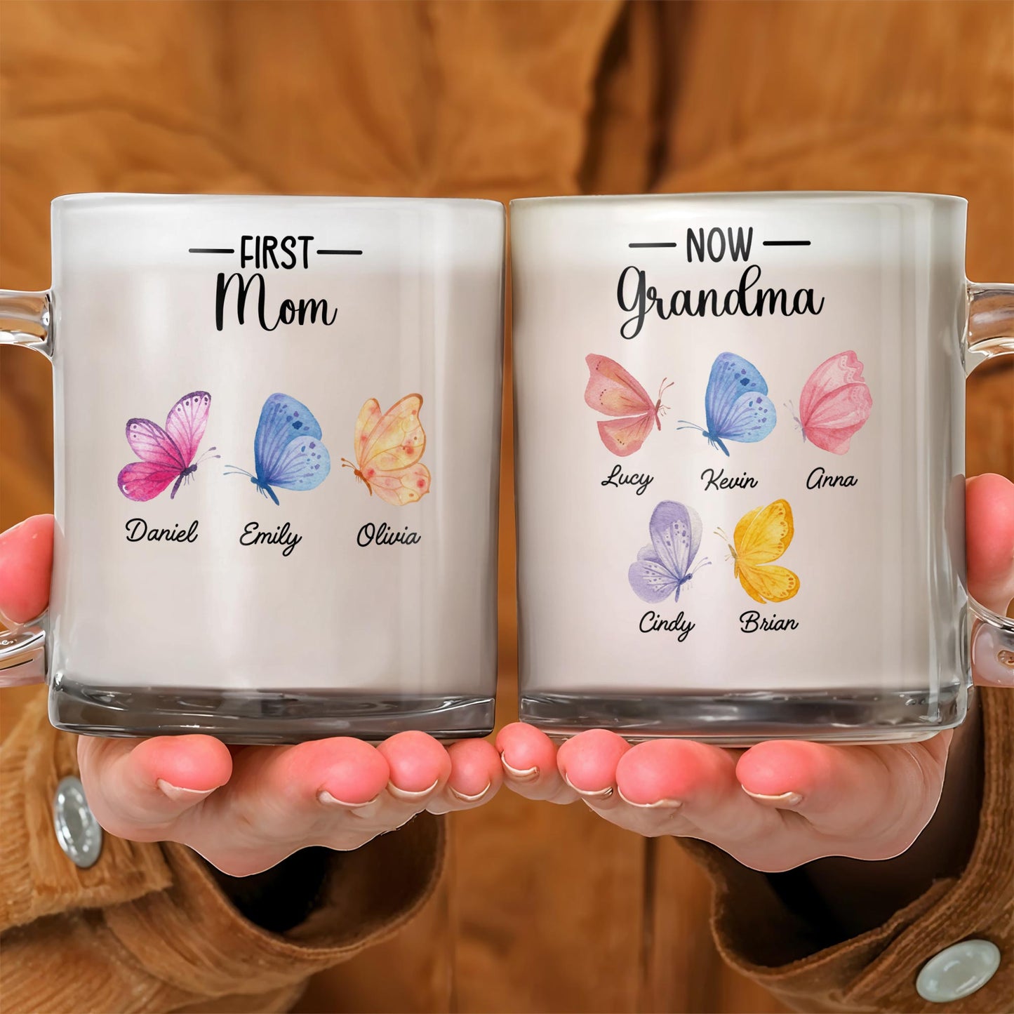 First Mom, Now Grandma Butterflies Design