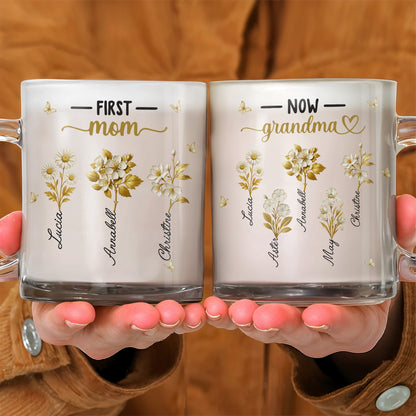 First Mom Now Grandma With Flowers and Butterflies