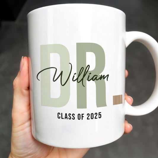Best Doctor Ever Celebrating Dedication Title Mug - Personalized Custom Coffee Mug - GRAD003_MG