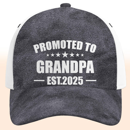 Promoted To Grandpa Classic Cap - Personalized Classic Cap - GRP001_CCAP