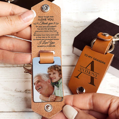Never Forget That I Love You, Thank You For Your Love And Support, Keychain and Photo
