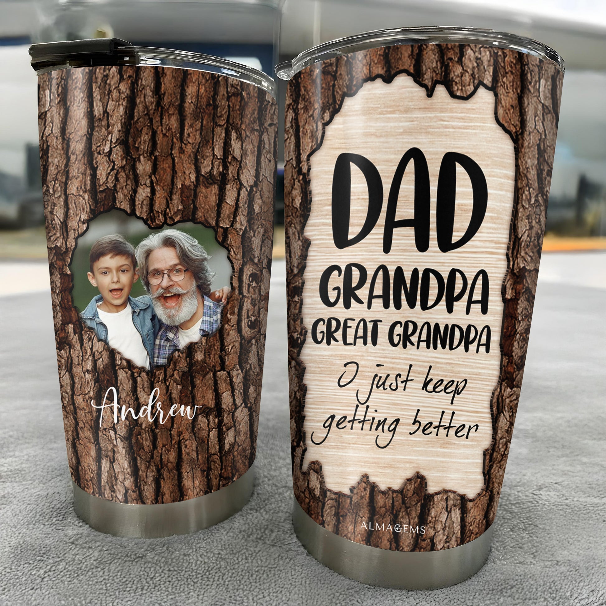 I Just Keep Getting Better Tree Bark Design