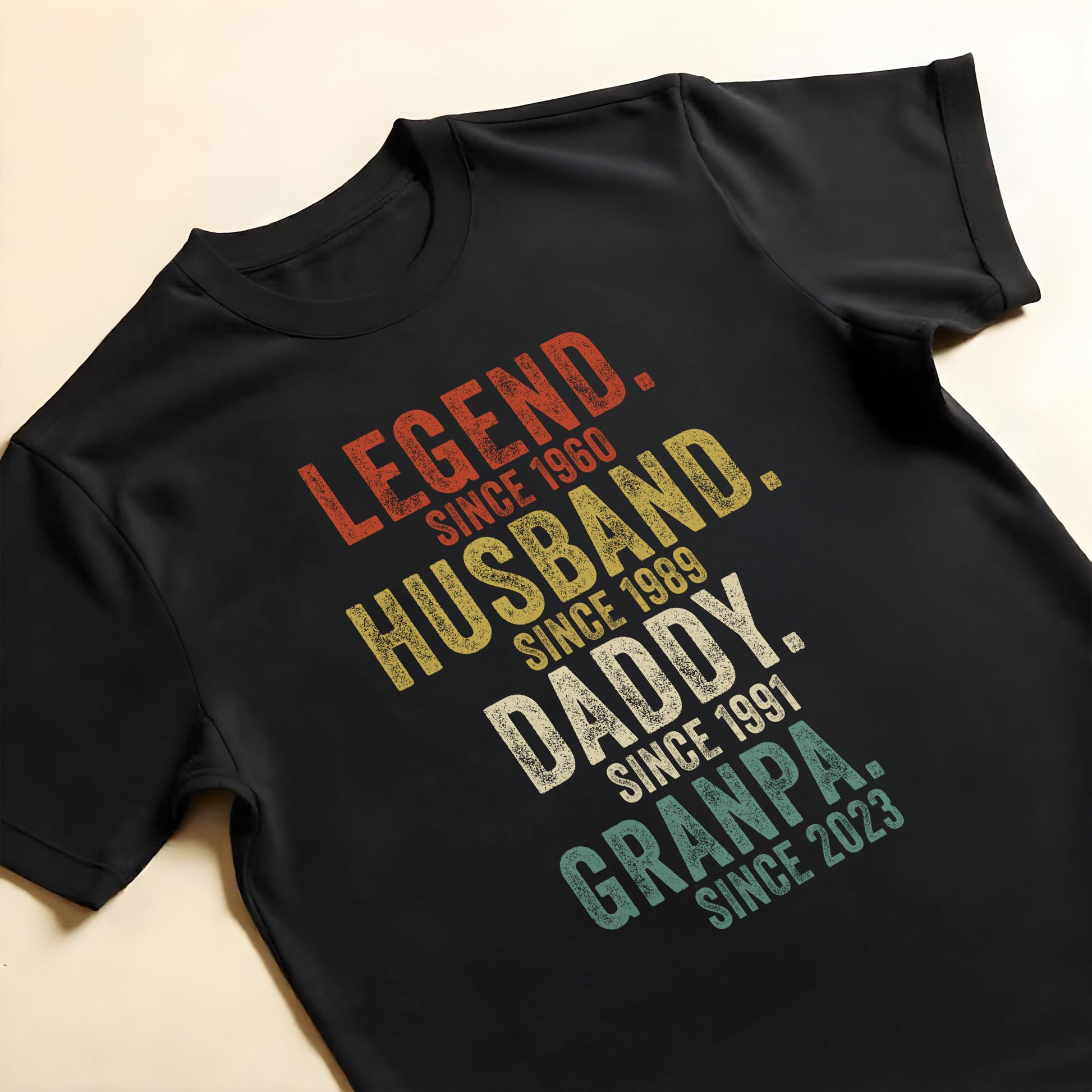 Legend, Husband, Daddy, Granpa Custom Unisex T-shirt