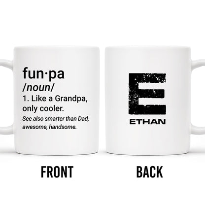 Fun-Pa Like Grandpa But Cooler Text Mug