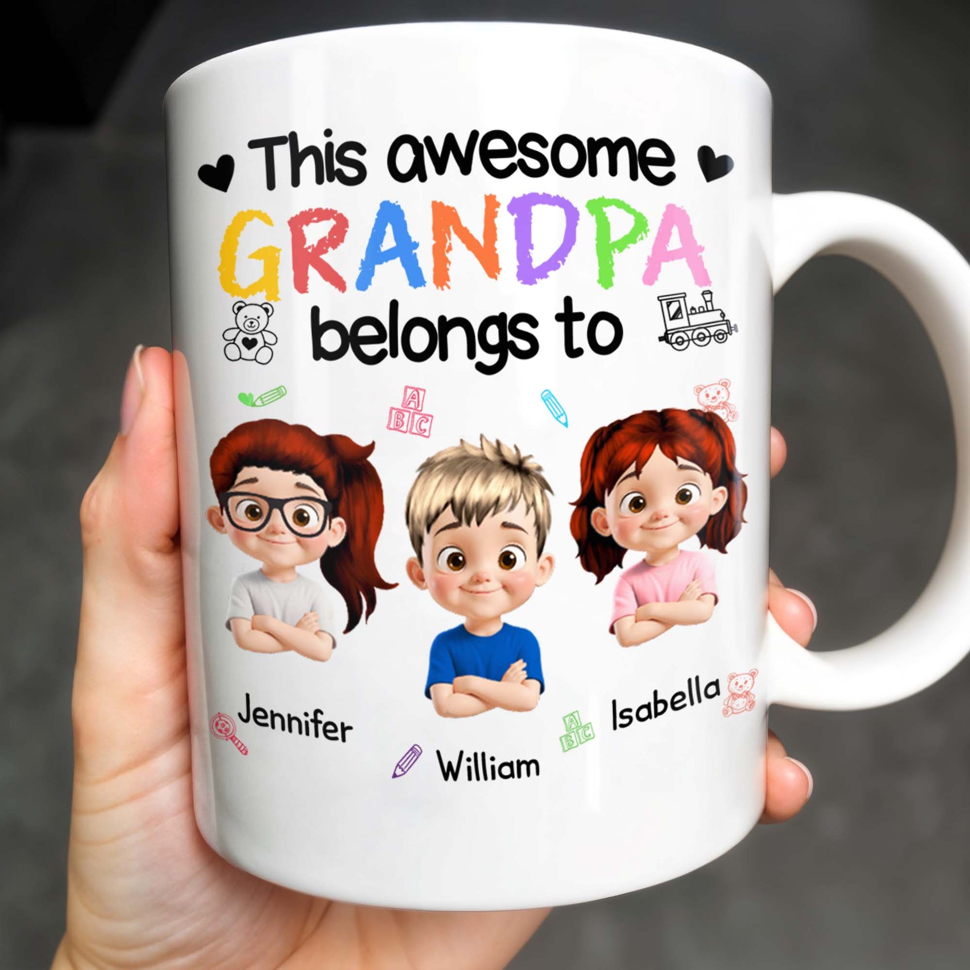 This Awesome Grandpa Belongs To, Cartoon Children and Toys