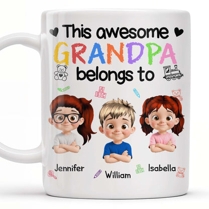 This Awesome Grandpa Belongs To, Cartoon Children and Toys