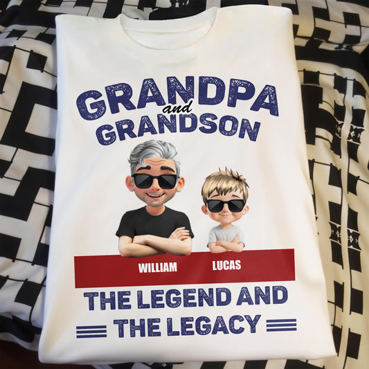 Grandpa and Grandson The Legend and The Legacy, Cartoon Portraits