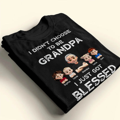 I Didn't Choose To Be Grandpa, Cartoon Characters and Family - Personalized Custom Unisex T-shirt, Hoodie - GRP020_BBAS