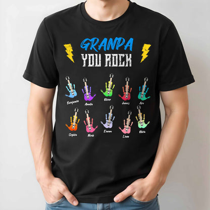 Grandpa You Rock - Personalized Custom Unisex T-shirt, Hoodie - GRP021_BBAS