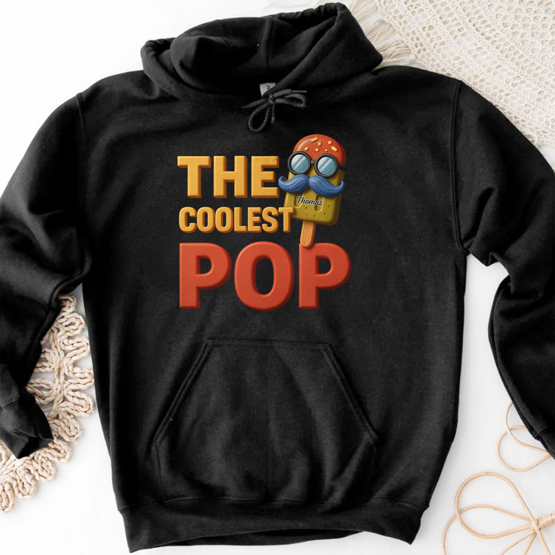 The Coolest Pop, Popsicle With Glasses And Mustache