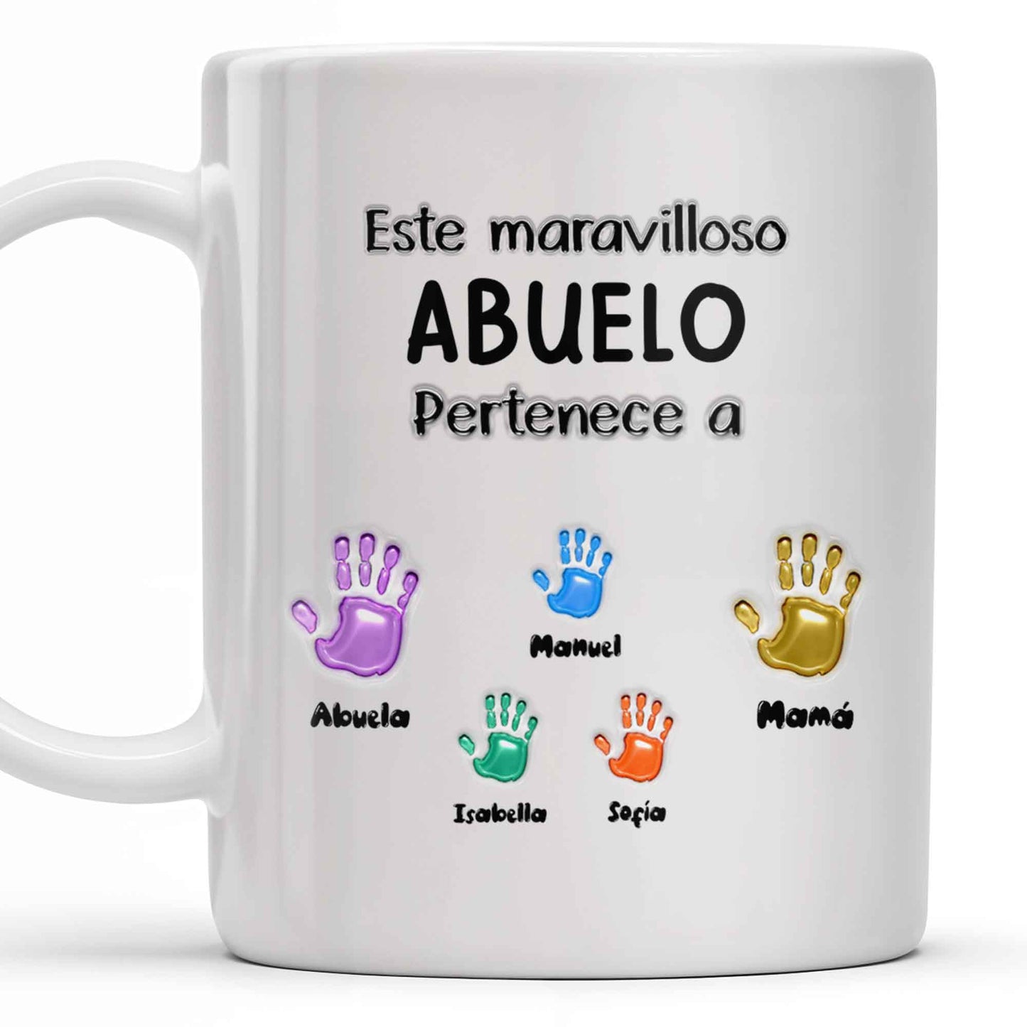 Este Maravilloso Padre Abuelo Pertenece A - Personalized Custom Coffee Mug - GRP032_MG