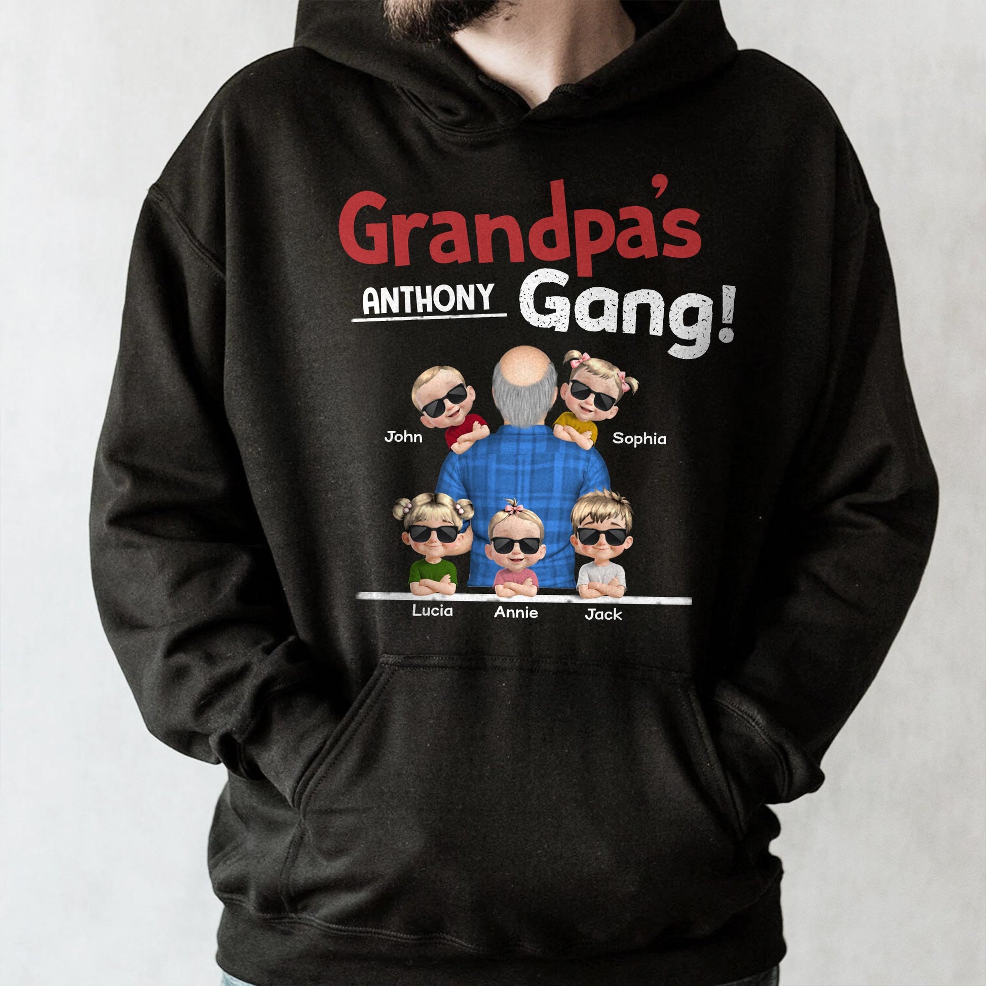 Grandpa's Gang Cartoon Family Design