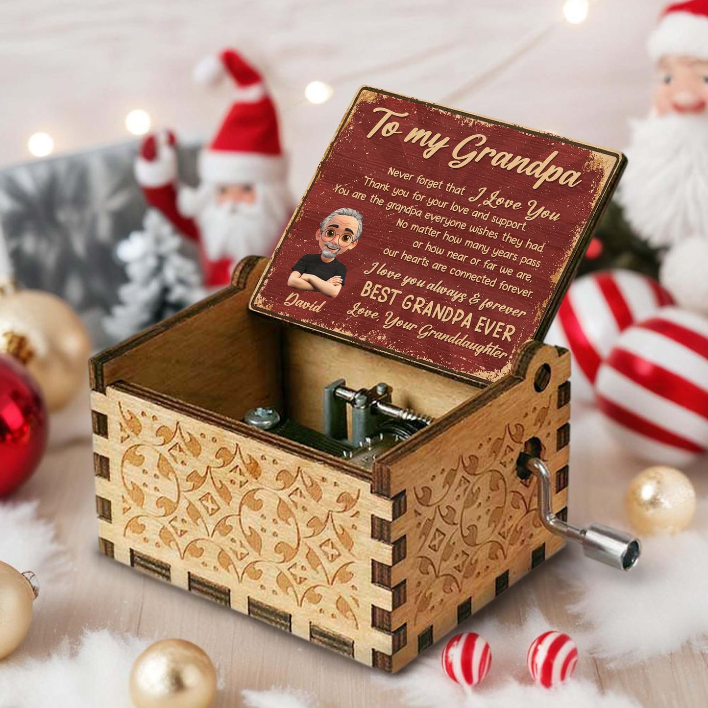 To My Grandpa Best Grandpa Ever Music Box