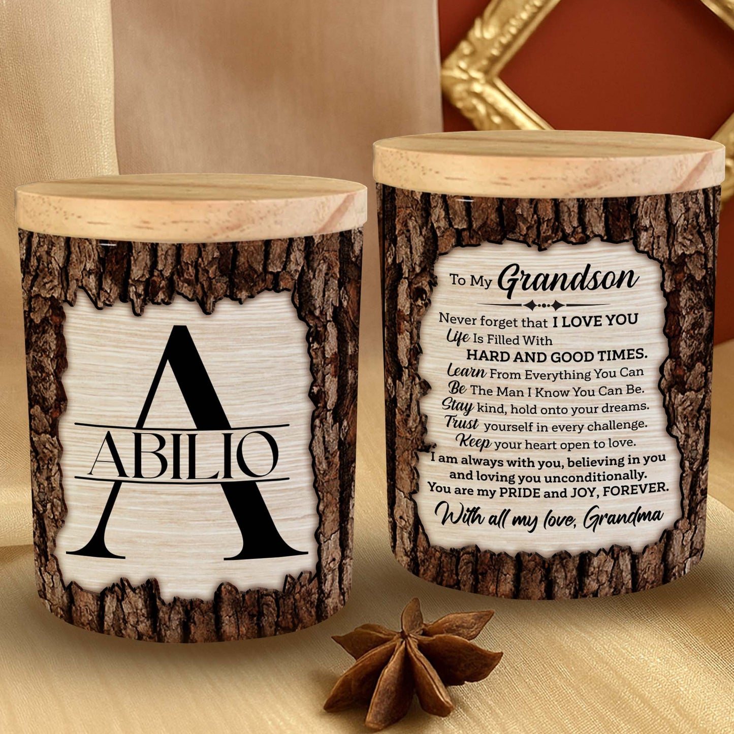 Illuminate Your Cherished Memories Glass Jar - Personalized Custom Glass Jar With LED - GSN002_LEJAR