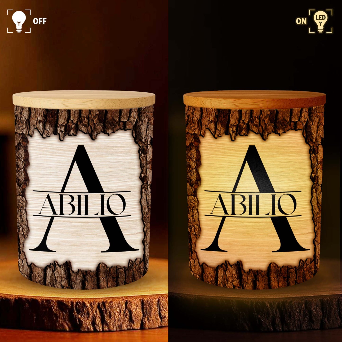 Illuminate Your Cherished Memories Glass Jar - Personalized Custom Glass Jar With LED - GSN002_LEJAR