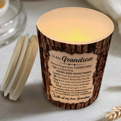 Illuminate Your Cherished Memories Glass Jar - Personalized Custom Glass Jar With LED - GSN002_LEJAR