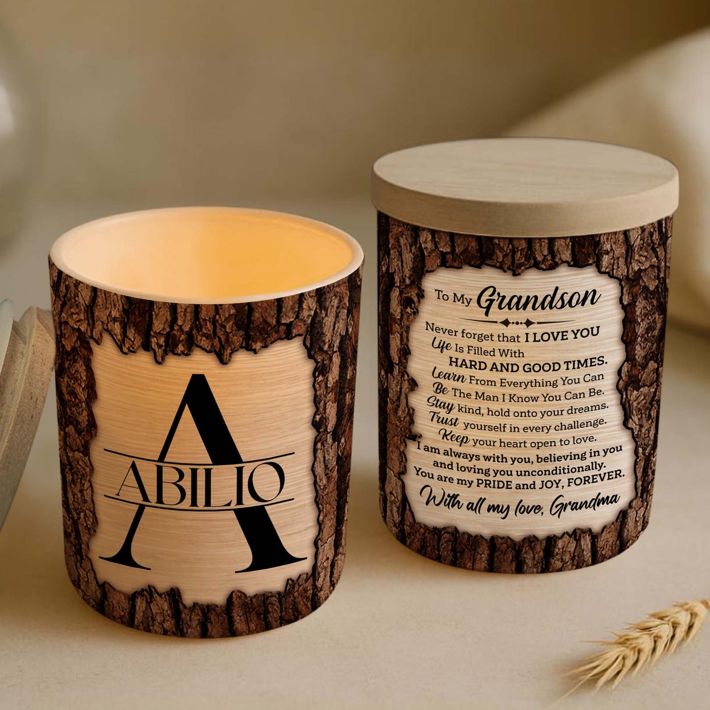 Illuminate Your Cherished Memories Glass Jar - Personalized Custom Glass Jar With LED - GSN002_LEJAR