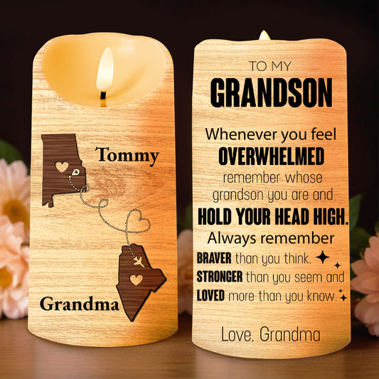 Hold Your Head High Braver And Stronger Reminder For Grandson