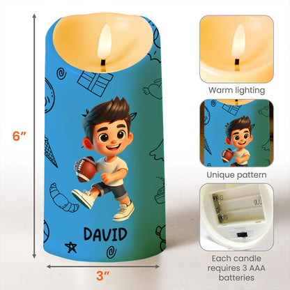 Never Forget That I Love You Be The Man I Know You Can Be - Personalized Custom LED Candle - GSN015_LECA