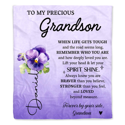 When Life Gets Tough Let Your Spirit Shine Violet Flowers Quote