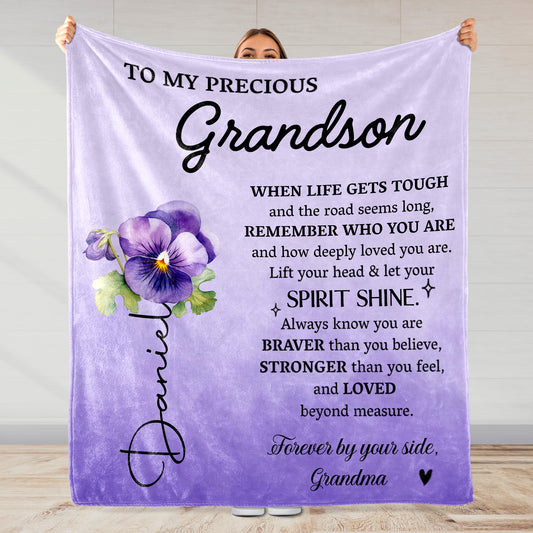 When Life Gets Tough Let Your Spirit Shine Violet Flowers Quote