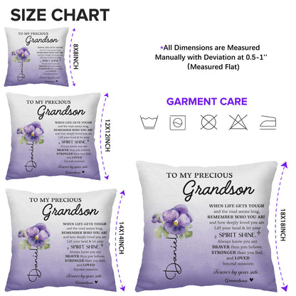 Grandson Spirit Shine Violet Flower Design