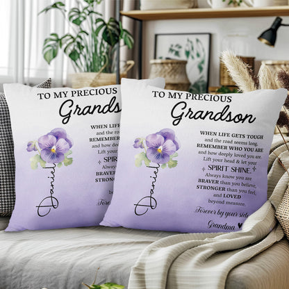Grandson Spirit Shine Violet Flower Design